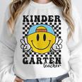 Kindergarten Teacher Hippie Smile Face Back School Unisex Sweatshirt, novelty gifts, funny gifts