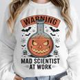 Mad Scientist Pumpkin Science Teacher Halloween Costume Kids Unisex Sweatshirt, novelty gifts, funny gifts