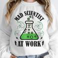 Mad Scientist Science Teacher Halloween Costume Teen Girls Unisex Sweatshirt, novelty gifts, funny gifts