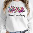 Peace Love Books Librarian Teacher Life Book Library Tie Dye Unisex Sweatshirt, novelty gifts, funny gifts Peace Love Books Librarian Teacher Life Book Library Tie Dye Unisex Sweatshirt, novelty gifts, funny gifts