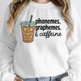 Phonemes Graphemes And Caffeine Coffee Teacher Appreciation Unisex Sweatshirt, novelty gifts, funny gifts Phonemes Graphemes And Caffeine Coffee Teacher Appreciation Unisex Sweatshirt, novelty gifts, funny gifts