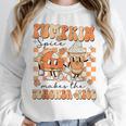 Pumpkin Spice Makes The Teacher Nice Teacher Graduation Unisex Sweatshirt, novelty gifts, funny gifts