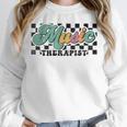 Retro Checkered Music Therapist Squad Music Therapy Teacher For Men Women Unisex Sweatshirt, novelty gifts, funny gifts