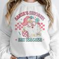 Retro Pink Christmas Santa's Favorite Art Teacher Artist Unisex Sweatshirt, novelty gifts, funny gifts