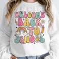 Retro Welcome Back To School Teacher Appreciation Boys Girls Unisex Sweatshirt, novelty gifts, funny gifts