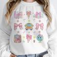School Pencils And Bows Teacher Bow Coquette Pencil Girls Unisex Sweatshirt, novelty gifts, funny gifts