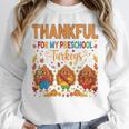 Teach Thanksgiving Teacher Thankful For My Preschool Turkeys Unisex Sweatshirt, novelty gifts, funny gifts Teach Thanksgiving Teacher Thankful For My Preschool Turkeys Unisex Sweatshirt, novelty gifts, funny gifts