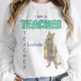 I Am A Teacher Alcoholic Cat Beer Feline Men Women Unisex Sweatshirt, novelty gifts, funny gifts