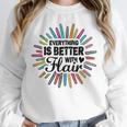 Teacher Flair Pen Art Lover School Supplies Unisex Sweatshirt, novelty gifts, funny gifts