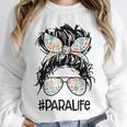 Teacher Para Life Tee Paraprofessional Cute Messy Bun Unisex Sweatshirt, novelty gifts, funny gifts Teacher Para Life Tee Paraprofessional Cute Messy Bun Unisex Sweatshirt, novelty gifts, funny gifts