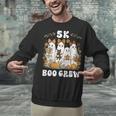 5K Boo Crew Halloween Teacher K5 Floral Ghost Trick Or Teach Unisex Sweatshirt, gift for family, gift for coworker