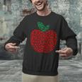 Apple Dot Pattern Art Teacher Appreciation Men Women Humor Unisex Sweatshirt, gift for family, gift for coworker