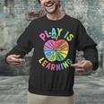 Apple Retro Play Is Learning Kindergarten Teacher Daycare Unisex Sweatshirt, gift for family, gift for coworker