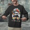 Art Teacher Life Messy Bun Back To School Art Teacher Unisex Sweatshirt, gift for family, gift for coworker