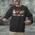 Art Teacher Peace Love Art For Artists And Painters Unisex Sweatshirt, gift for family, gift for coworker