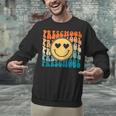 Back To School Groovy Smile Preschool Teachers Students Kids Unisex Sweatshirt, gift for family, gift for coworker