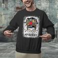 Bleached Teacher Para Life Paraprofessional Cute Messy Bun For Men Women Girls Kids Unisex Sweatshirt, gift for family, gift for coworker