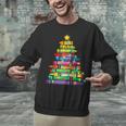 Christmas Tree Made Of Crayons School Teacher Life Student Unisex Sweatshirt, gift for family, gift for coworker