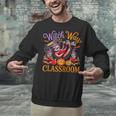 Way To Classroom Halloween Witch Three Cute Sloths Teacher Unisex Sweatshirt, gift for family, gift for coworker