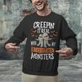 Creepin It Real Kindergarten Monsters Halloween Teacher Unisex Sweatshirt, gift for family, gift for coworker