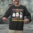 Creepin It Real With Kindergarten Monsters Halloween Teacher Unisex Sweatshirt, gift for family, gift for coworker Creepin It Real With Kindergarten Monsters Halloween Teacher Unisex Sweatshirt, gift for family, gift for coworker