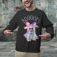 Cute Ghost Book Reading Halloween Teacher Top Girls Women Unisex Sweatshirt, gift for family, gift for coworker