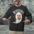 Cute Ghost Book Reading Halloween Teacher Unisex Sweatshirt, gift for family, gift for coworker