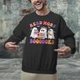Cute Ghost Read More Books Lover Teacher Halloween Costume Unisex Sweatshirt, gift for family, gift for coworker