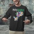 Dino Para Professional Teacher Collection T-Rex Dinosaur Paraeducator Assistant Teacher Unisex Sweatshirt, gift for family, gift for coworker