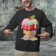 Dripping Apple Ice Cream Cone Cute Teacher Appreciation Unisex Sweatshirt, gift for family, gift for coworker Dripping Apple Ice Cream Cone Cute Teacher Appreciation Unisex Sweatshirt, gift for family, gift for coworker