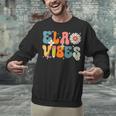 English Teacher Ela Vibes Teacher Kids First Day Of School Unisex Sweatshirt, English Teacher Sweatshirts, gift for family, gift for coworker