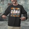 Everyone Communicates Differently Halloween Sped Teacher Unisex Sweatshirt, gift for family, gift for coworker Everyone Communicates Differently Halloween Sped Teacher Unisex Sweatshirt, gift for family, gift for coworker