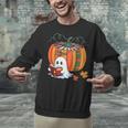 Fall Book Pumpkin Ghost Reading Books Halloween Teacher Unisex Sweatshirt, gift for family, gift for coworker Fall Book Pumpkin Ghost Reading Books Halloween Teacher Unisex Sweatshirt, gift for family, gift for coworker