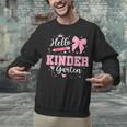 First Day Of School Teacher Girl Coquette Hello Kindergarten Unisex Sweatshirt, gift for family, gift for coworker First Day Of School Teacher Girl Coquette Hello Kindergarten Unisex Sweatshirt, gift for family, gift for coworker