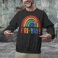 Fri-Yay Friyay Rainbow Colors Teacher Childrens Fun Designs Unisex Sweatshirt, gift for family, gift for coworker