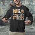 Fun Zoo Animal Print Teacher Shirts Wild About My Students Unisex Sweatshirt, gift for family, gift for coworker