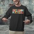 Gnoovy Vintage Inclusion Matters Special Education Teacher Unisex Sweatshirt, gift for family, gift for coworker Gnoovy Vintage Inclusion Matters Special Education Teacher Unisex Sweatshirt, gift for family, gift for coworker