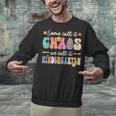 Groovy Some Call It Chaos We Call It Kindergarten Teacher Unisex Sweatshirt, Groovy Teacher Sweatshirts, gift for family, gift for coworker Groovy Some Call It Chaos We Call It Kindergarten Teacher Unisex Sweatshirt, Groovy Teacher Sweatshirts, gift for family, gift for coworker