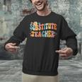 Groovy Substitute Teacher Retro Teacher Back To School Unisex Sweatshirt, Groovy Teacher Sweatshirts, gift for family, gift for coworker Groovy Substitute Teacher Retro Teacher Back To School Unisex Sweatshirt, Groovy Teacher Sweatshirts, gift for family, gift for coworker
