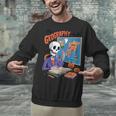 Halloween Skeleton Geography Teacher Pumpkin Bats Classroom Unisex Sweatshirt, gift for family, gift for coworker