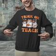 Halloween Teacher Ghosts Trick Or Teach Retro Costume Women Unisex Sweatshirt, gift for family, gift for coworker