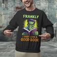 Halloween Teacher Librarian Frankenstein Reading Books Unisex Sweatshirt, gift for family, gift for coworker
