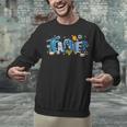 Hanukkah Leopard Plaid Teacher Chanukah Jewish Women Men Unisex Sweatshirt, gift for family, gift for coworker
