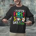 Happy First Day Of School Teacher Back To School Student Unisex Sweatshirt, gift for family, gift for coworker