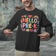 Hello Pre-K Back To School Teacher Student Fun Graphic Tee Unisex Sweatshirt, gift for family, gift for coworker Hello Pre-K Back To School Teacher Student Fun Graphic Tee Unisex Sweatshirt, gift for family, gift for coworker