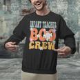 Infant Teacher Boo Crew Ghost Groovy Halloween For Women Unisex Sweatshirt, Groovy Teacher Sweatshirts, gift for family, gift for coworker