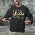 It's Ok To Be Different Apple Teacher Autism Awareness Unisex Sweatshirt, gift for family, gift for coworker