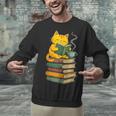 Kawaii Cats Lover Coffee Books Teacher Librarian Cat Unisex Sweatshirt, gift for family, gift for coworker