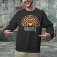 Leopard Rainbow Thankful Thanksgiving Teacher Women Kids Unisex Sweatshirt, gift for family, gift for coworker