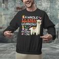 Llama Learning T Shirt Teachers Students Alpaca Lovers Unisex Sweatshirt, gift for family, gift for coworker Llama Learning T Shirt Teachers Students Alpaca Lovers Unisex Sweatshirt, gift for family, gift for coworker